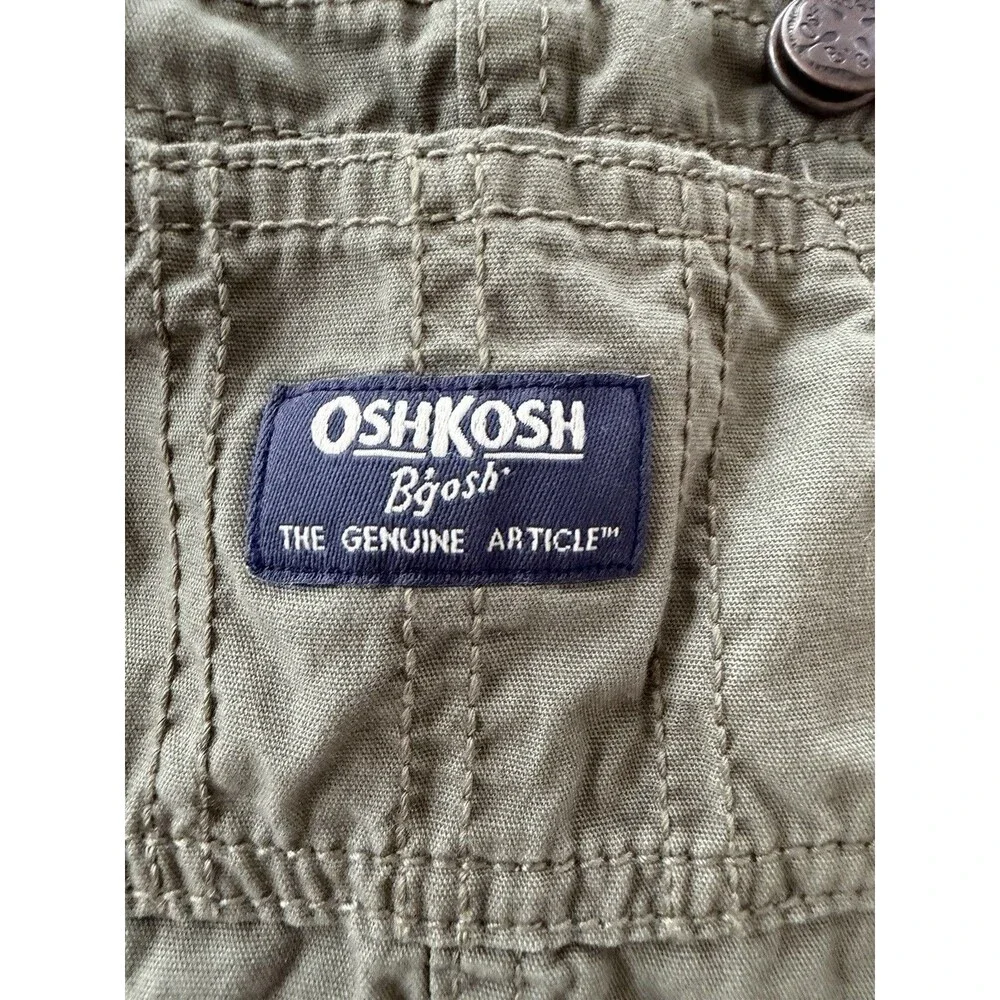 OshKosh Bgosh jumpsuit Baby Olive Green Cotton Classic Carters romper size 3M